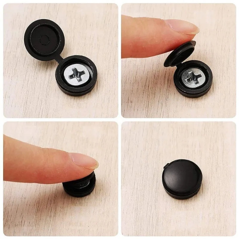 10/100pcs Screw Decorative Cover Cross Screw Nail Cap Folding Buckle