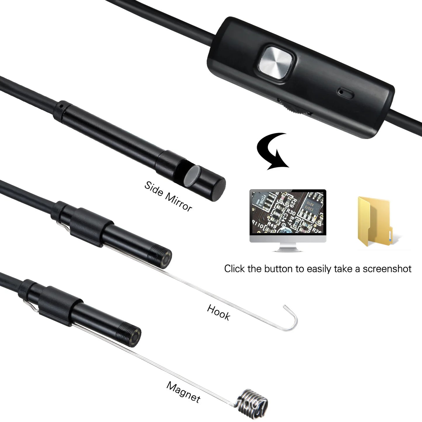 1m 2m 1.5m Wire Mini Endoscope Camera 5.5mm Lens for Android