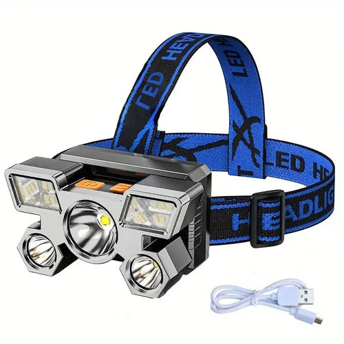 80000LM Powerful Headlamp USB Rechargeable Headlight Flashlight Large