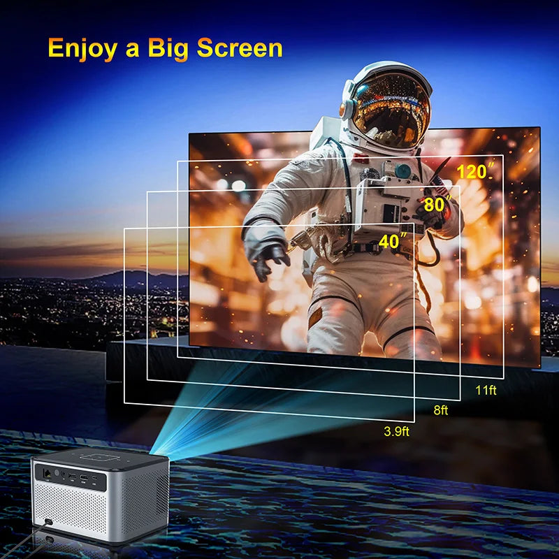 Xnano X3 Pro Mini Portable Projector 4k Video Decode Support Android