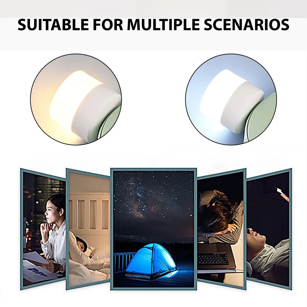 1/10Pcs Mini USB Night Light Warm White Eye Protection Book Reading