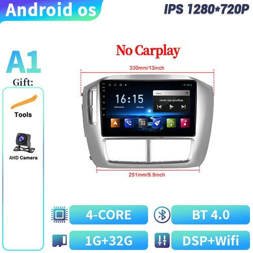 Car Radio Multimedia Navigation Stereo Head Unit Screen Android 14 For