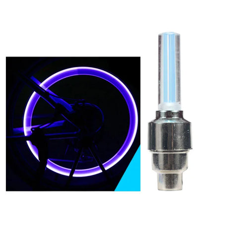1x Neon Bicycle Tire Valve Caps Light Bike Spoke Lamp Mini LED Night