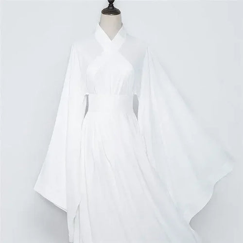Women's Traditional Chinese Costume Flowy Hanfu Lady Women Men White