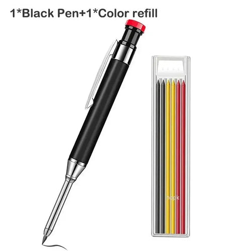 Metal Solid Carpenter Pencil Mechanical Pencil Set Built-in Pencil