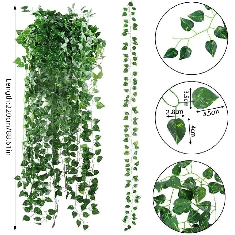 11M Artificial Plant Green Ivy Leaf Garland Fake Plant Creeper Hanging