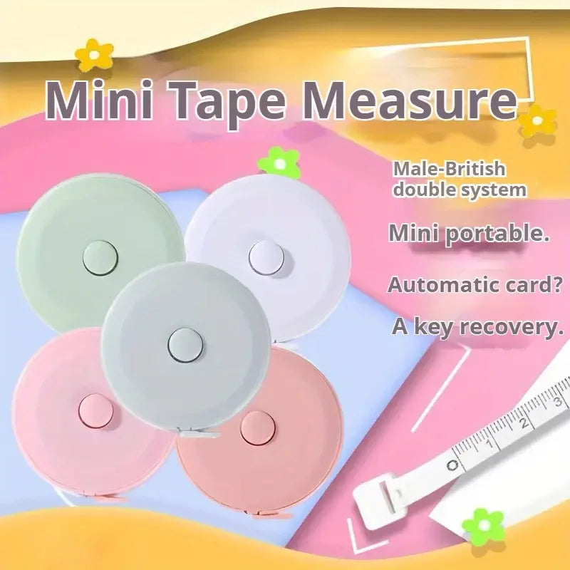 150 cm Cute Mini Soft Tape, Automatic Shrinking Tape Measure, Material