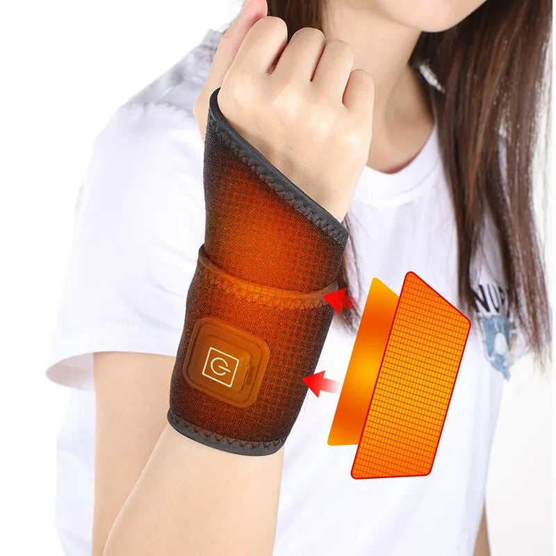 Heating Wrist Protector Sports Protection Breathable USB Hand Massager