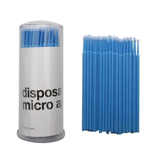 100 pcs Disposable Micro Brush Mascara Wands Applicator Lash Removing
