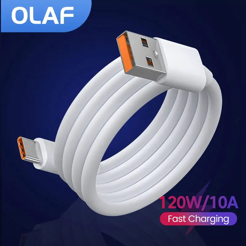 10A Type C Fast Charging Cable for Huawei Mate 40 50 Mobile Phone 120W