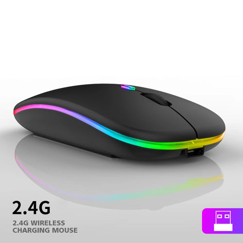 1600DPI 2.4Ghz Wireless Mouse Ergonomic Silent Mouse Rechargeable RGB