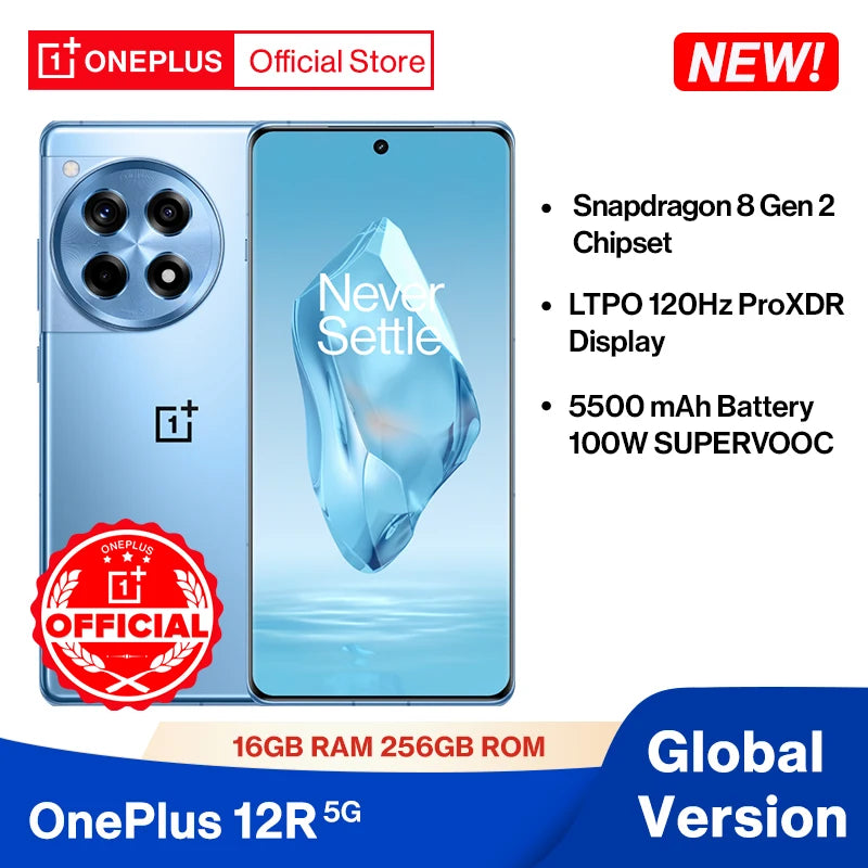World Premiere OnePlus 12R Global Version 16GB 256GB Snapdragon 8 Gen