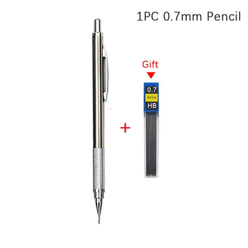 0.5 0.7 0.9 1.3 2.0mm Mechanical Pencil Set Full Metal Art Drawing