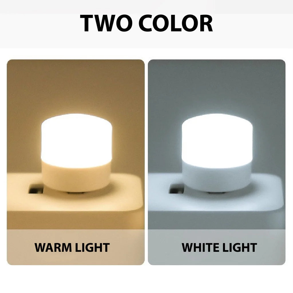 1/10Pcs Mini USB Night Light Warm White Eye Protection Book Reading