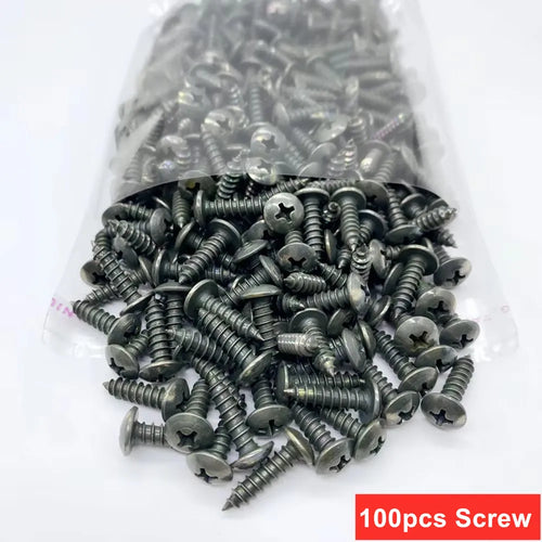 100pcs Metal Self Tapping Fasteners for Auto Ushaped Clip Screws