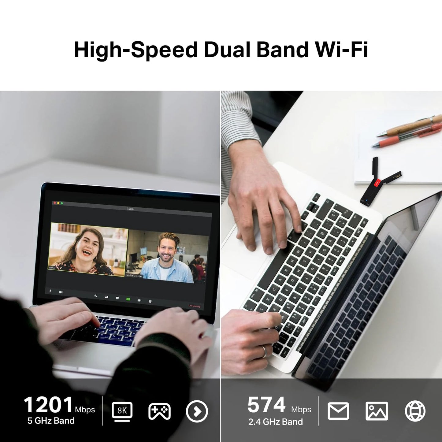 FENVI AX1800 WiFi 6 USB Adapter Dual Band 2.4G/5GHz Wireless Wi-Fi