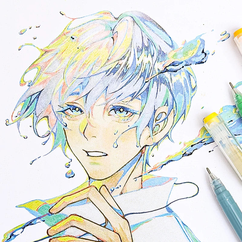 13Style 9pcs/set Multi-Color Pen Large-Capacity Color Handbook Pen Set