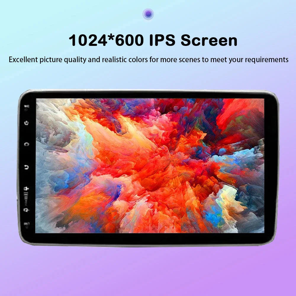 1din Android14 9/10inch Car Stereo Radio Rotate Touch Screen For
