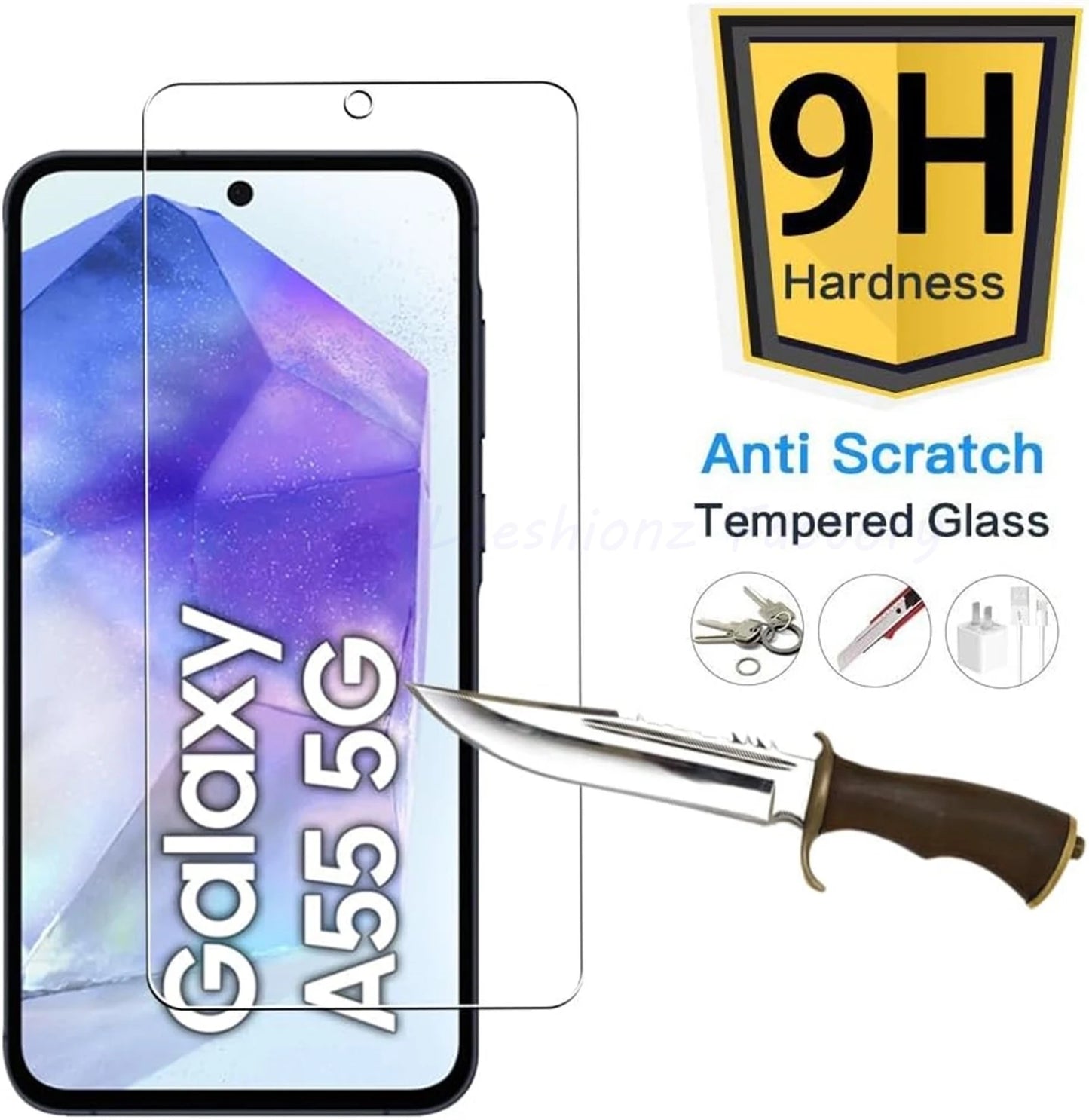 2/4Pcs 10D Tempered Glass For Samsung Galaxy A55 A55 5G Screen