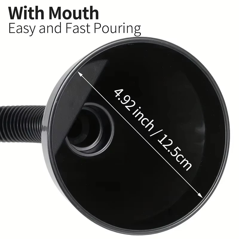 1 Pc Multi Functional Flexible Automotive Fuel Funnel: Spill-Proof