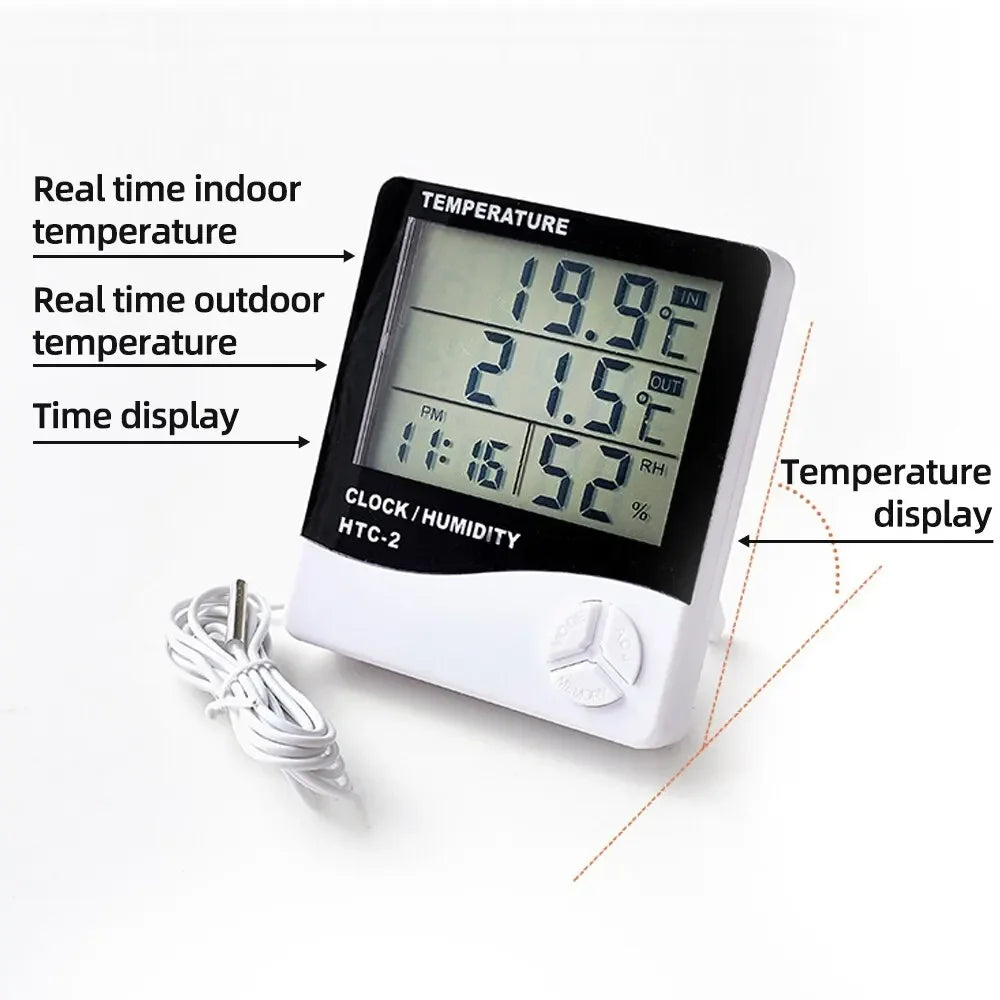 1/2Pcs HTC-1 HTC-2 LCD Electronic Humidity Meter Smart Electric