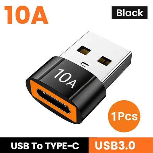 10A USB 3.0 Type C Adapter TypeC Female To USB Male Converter Fast