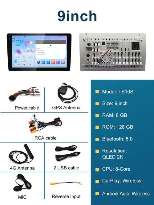 1DIN android13 360 Panorama Car Radio 7/9/10inch Universal Host