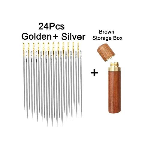 12pcs Blind Needle Elderly Needle-side Hole Hand Household Stainless