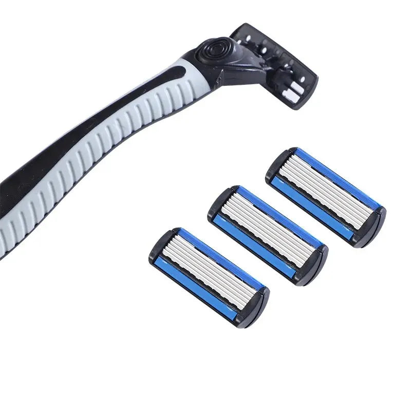6-Ply Blade Razor Sharp Shave One-Touch Replacement Clean Clean Shave