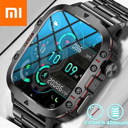 Xiaomi New Rugged Military Black Smart Watch Men For Android Ios 3ATM