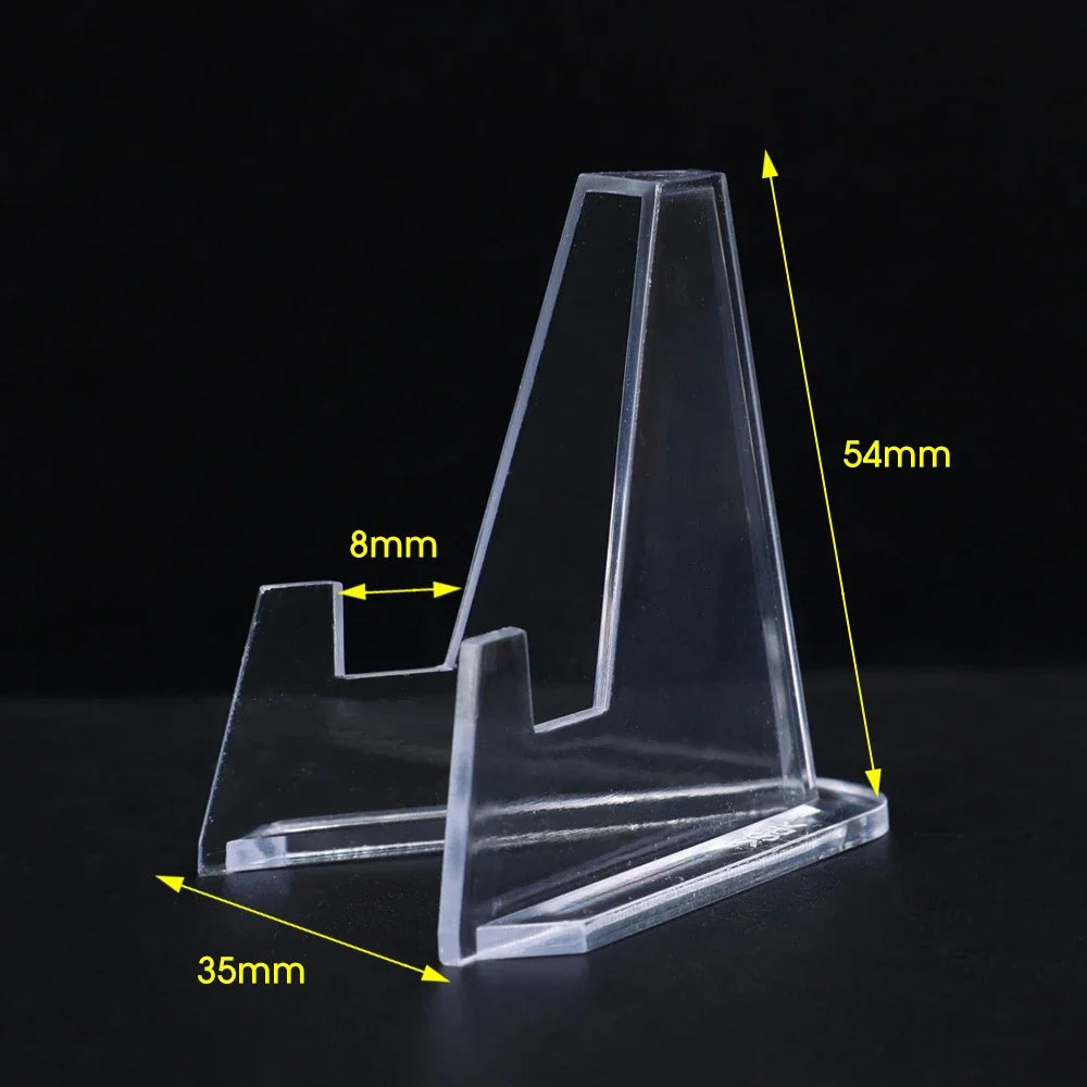 1-30Pcs Clear Acrylic Coin Display Stand Holders Small Easel Rack