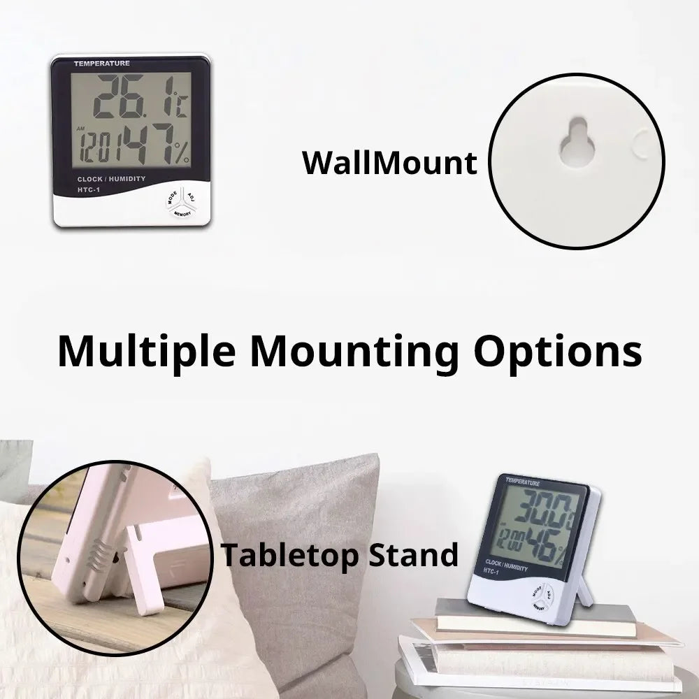 1/2Pcs HTC-1 HTC-2 LCD Electronic Humidity Meter Smart Electric