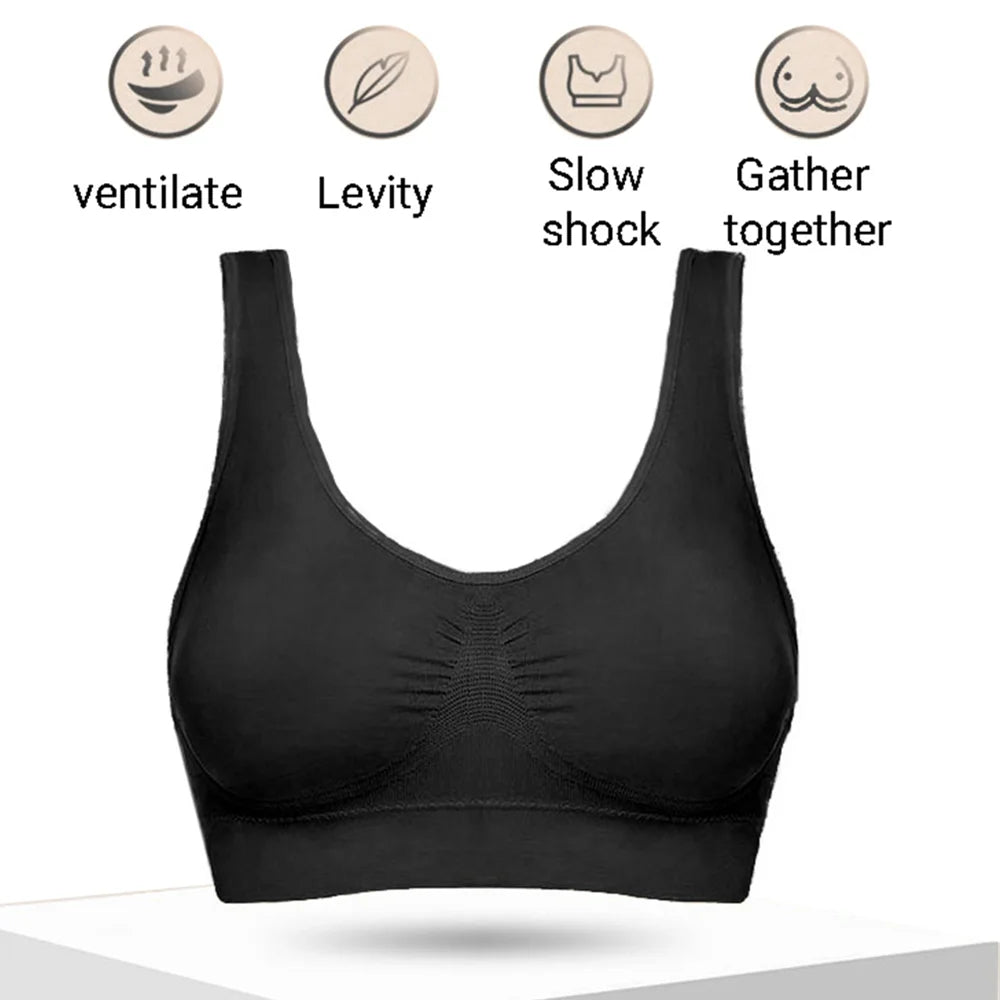 Women'S Seamless Bra For Women Crop Top Black Vertical Stripe