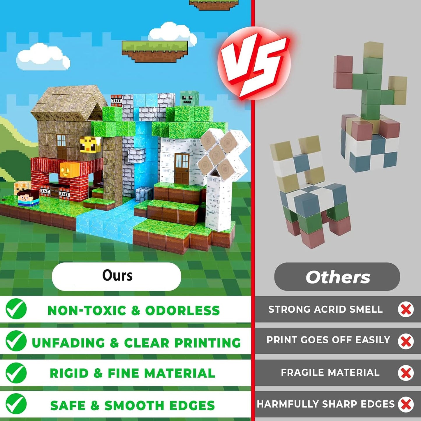 192PCS Magnetic Building Blocks Mine Magnet World Set Toys STEM