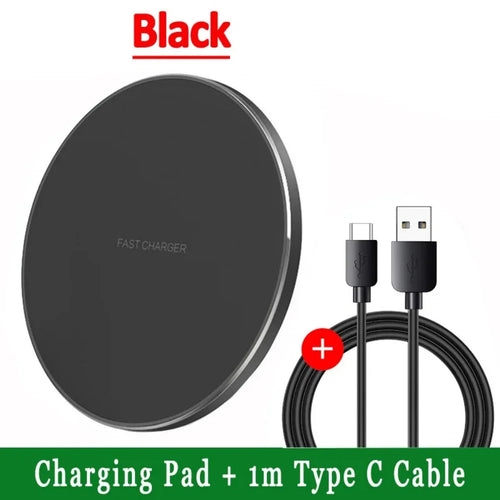 15W Wireless Charger Pad Compatible with iPhone 16/15/14/13/12/