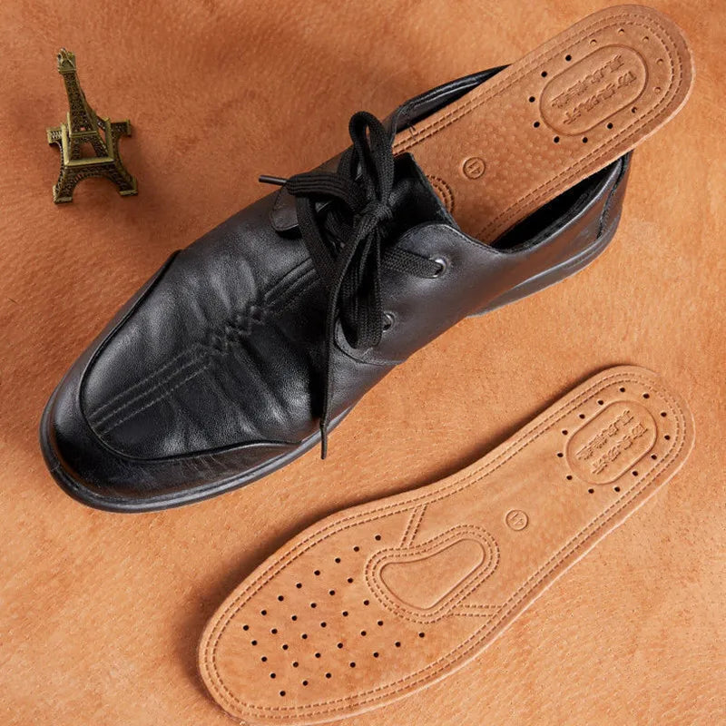 Real Cowhide Insole Leather Shoes Boots Shoe Inserts Soft Breathable