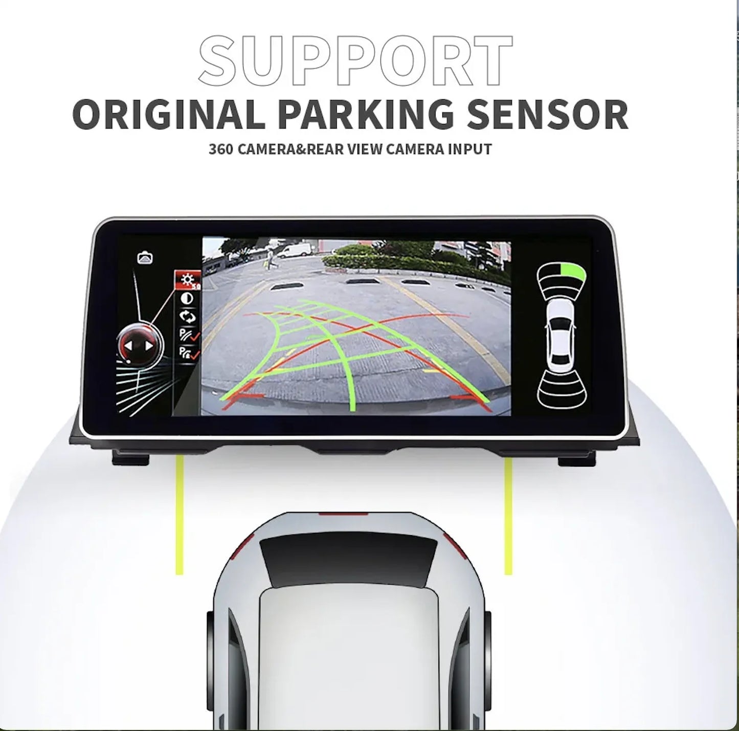 12.3" Wireless Carplay Auto Android 13 Car Multimedia Display Screen