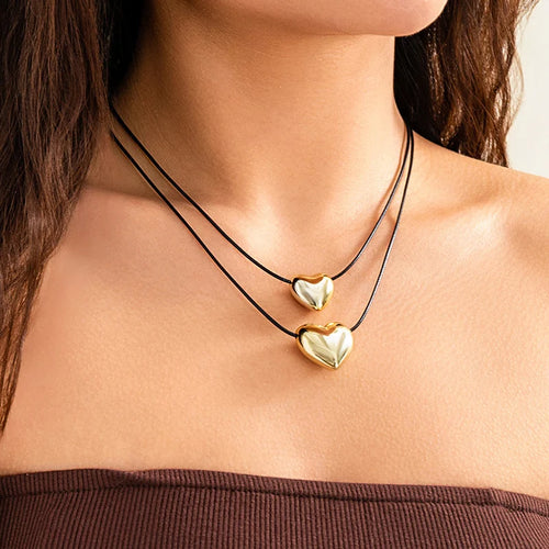 Y2K Trend Wedding Party Jewelry Blue Shell Sheet Choker Necklace For