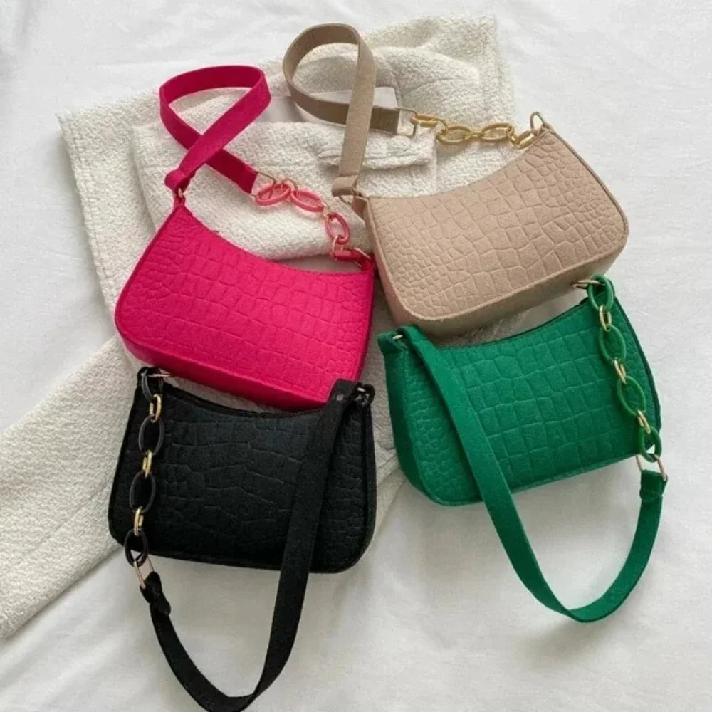 Women's Felt Design Luxury Handbag Women's Fashion Casual Handbag