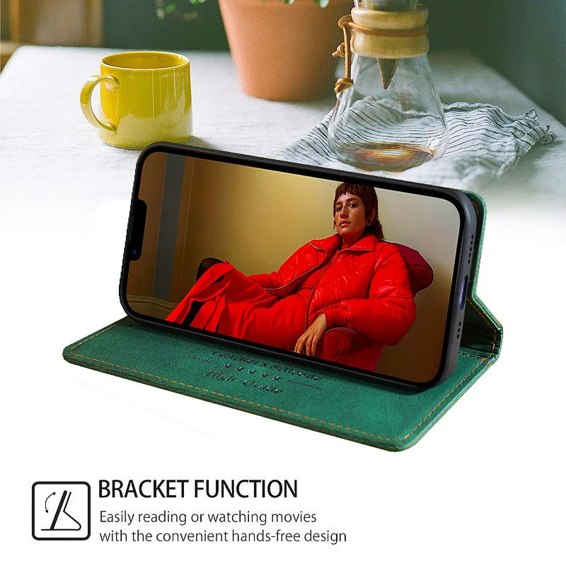 14C Leather Flip Case For Xiaomi Redmi 14C Phone Case Etui Redmi 14C