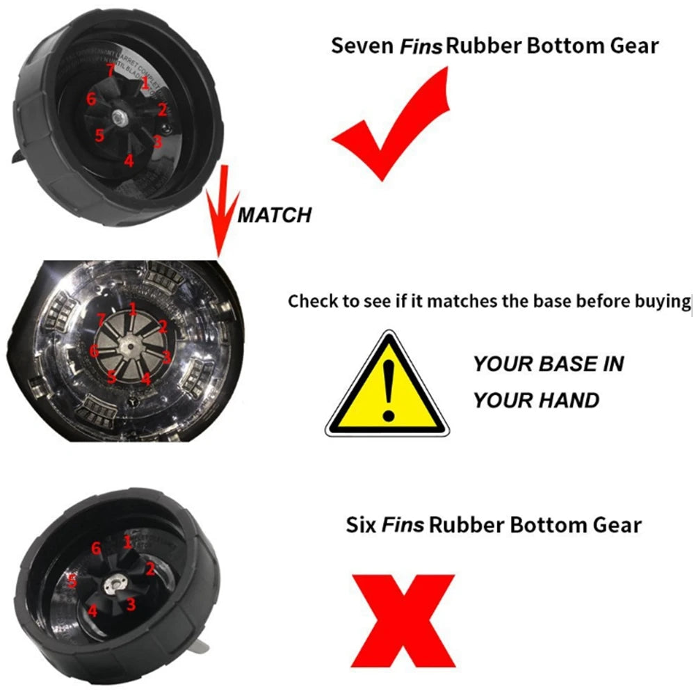 7 Fins Blender Blade Part Juicer Case Mixer Spare Assembly Replacement