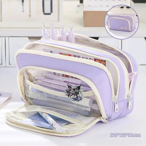 1pc Stationery Bag Pencil Case Large Capacity Pen Case Stationery Box