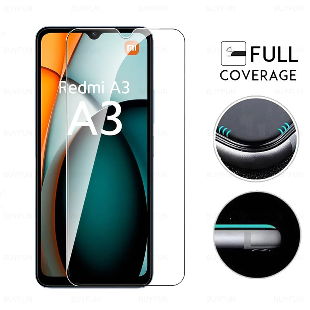 1-5Pcs For Xiaomi Redmi A3 Tempered Glass Case Redmi A3x A1 A1+ A2 A2+
