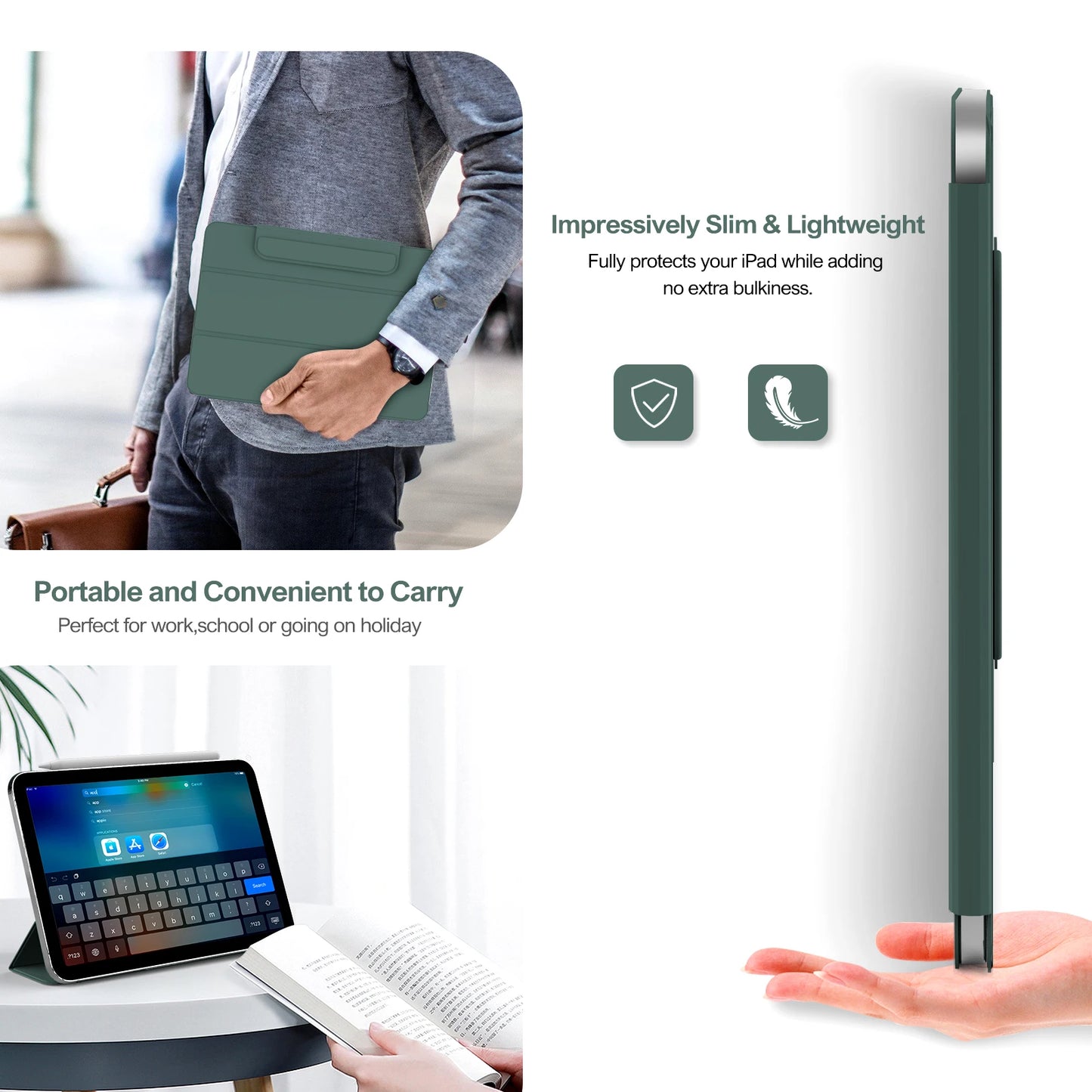 ZOYU for iPad 10 10.9 2022 Pro 11 12.9 inch Magnetic Case, For iPad