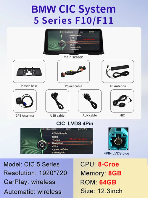 2024 New ID6 ID7 ID8 UI 12.3inc Android System Wireless Carplay AUTO