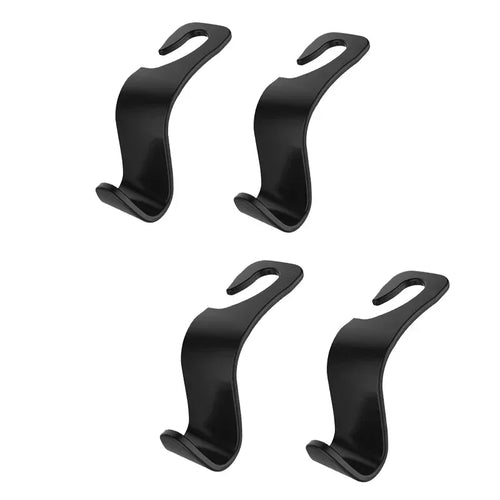 4PCS Car Hidden Seat Hook Multi-Purpose Carbon Fiber Texture Car Seat