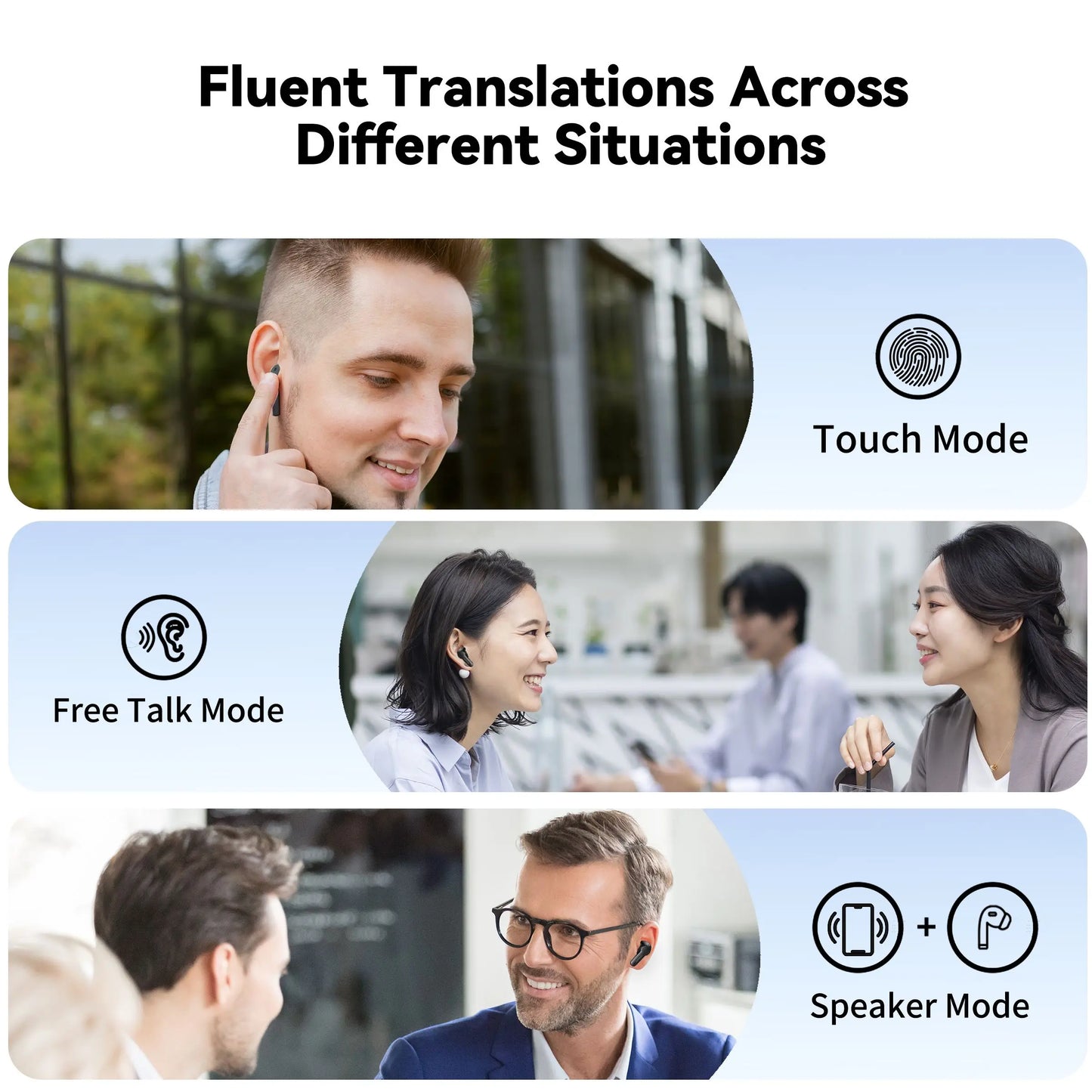 Wooask M6 Translator Earbuds,Updated Chip,Real Time Translator