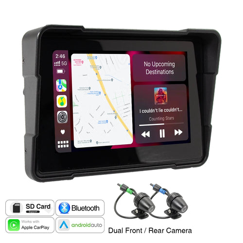 Universal 5 inch Motorcycle Wireless Apple Carplay Android Auto