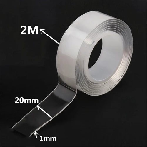 1m 2m 3m 5m Nano Tape Double Sided Tape Transparent Reusable