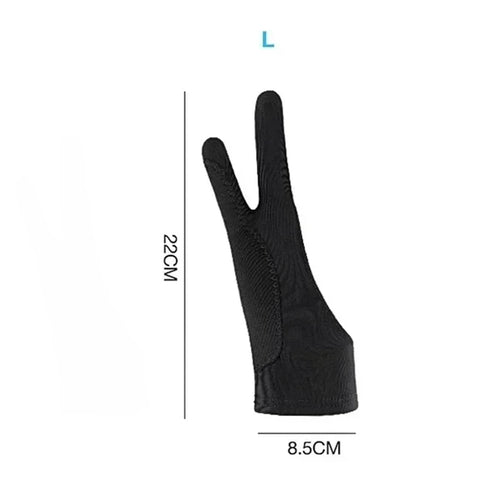 S/M/L Two-Finger Drawing Gloves Anti-touch Anti-fouling for Tablet